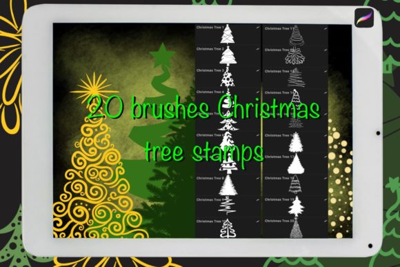 Download Christmas Trees Brushes for Procreate - Brushes Collection