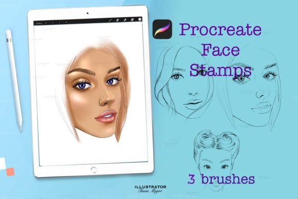 Download Procreate Face Stamps, Procreate Brushes - Brushes Collection