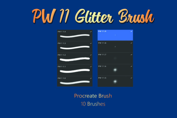 Download PW 11 Procreate Brush - Glitter Brushes - Brushes Collection