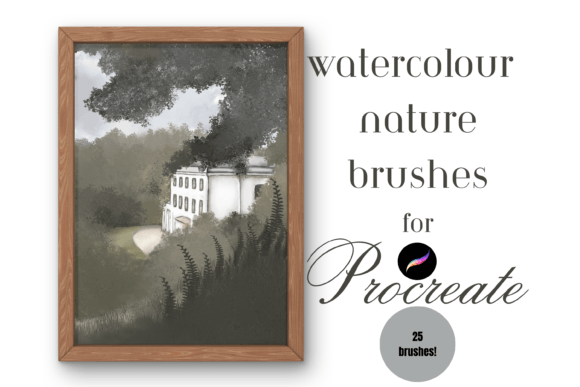 Download Watercolour Nature Brushes Procreate X25 - Brushes Collection