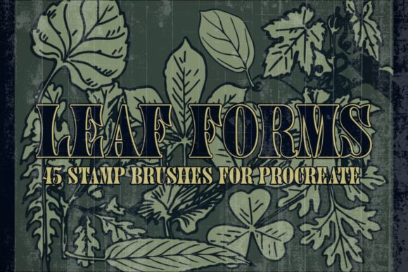 Download 45 Leaf Form Stamp Brushes for Procreate - Brushes Collection