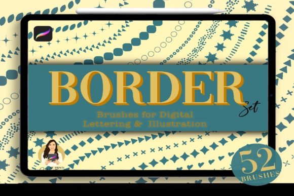 Download Border Procreate Brush Set | 52 Brushes - Brushes Collection