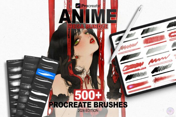 Download 500 Anime Procreate Brushes Mega Bundle - Brushes Collection