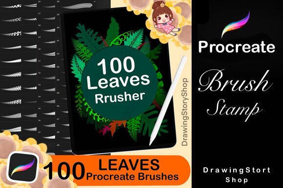 Download 100 Foliage Procreate Brushes,Leaves - Brushes Collection