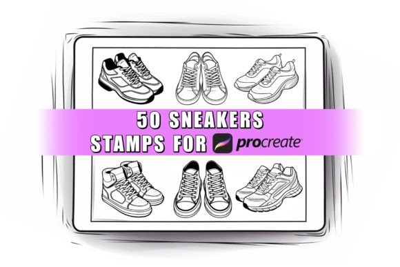 Download 50 Sneakers Procreate Stamps Brushes - Brushes Collection