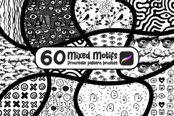 Download 60 Procreate Pattern Brushes - Brushes Collection