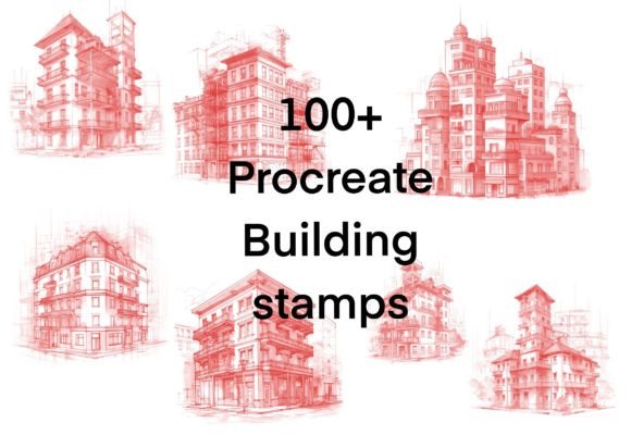Download 116 Procreate Building Brushes &amp; Stamps - Brushes Collection