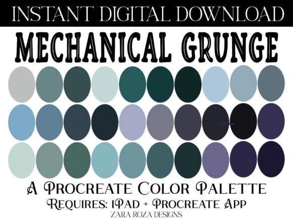 Download Mechanical Grunge Procreate Palette - Grunge Collection