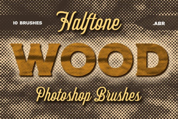 Download 10 Halftone Wood Texture Brushes - Texture brush Collection