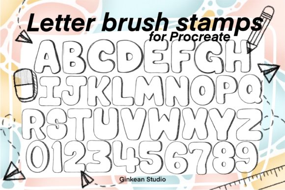 Download Procreate Brushes, Uppercase Brush Set - Brushes Collection