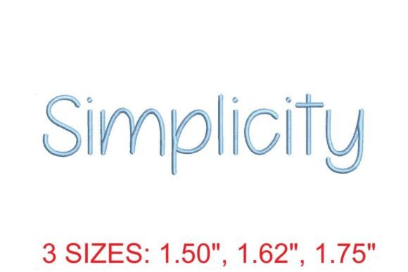 Download Simplicity Embroidery Font - Font Collection