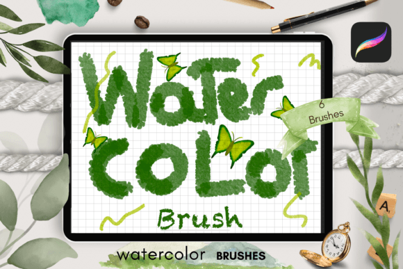 Download Delicate Watercolor Brushes Procreate - Brushes Collection