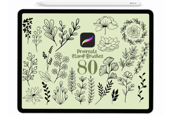 Download 80 Botanical Stamp Brushes for Procreate - Brushes Collection