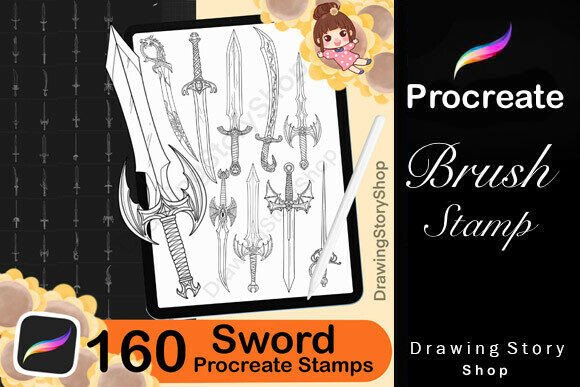 Download 160 Sword Procreate Brushes Stamps - Brushes Collection