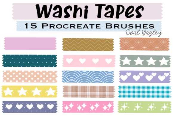 Download 15 Washi Tapes Procreate Brushes - Brushes Collection