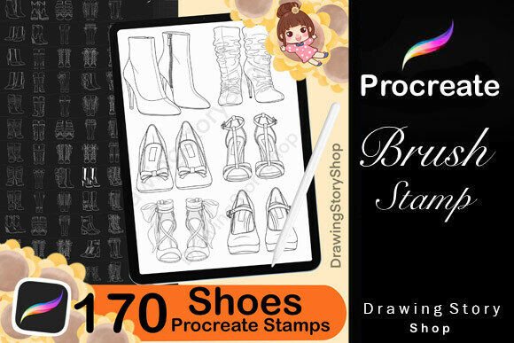 Download 170 Procreate Shoes Stamp Brushes - Brushes Collection