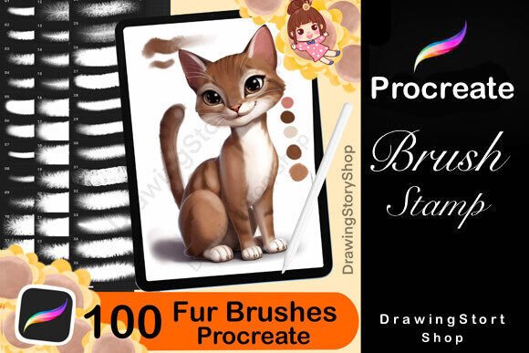 Download 100 Fur Brushes Set for Procreate - Brushes Collection