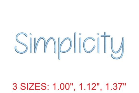 Download Simplicity Embroidery Font - Font Collection