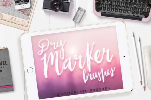 Download 12 Dry Marker Brushes - PROCREATE - Brushes Collection