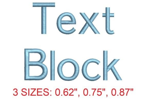 Download Text Block Embroidery Font - Font Collection