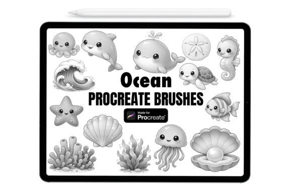 Download Cute Ocean Procreate Brushes - Brushes Collection