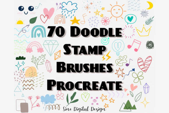 Download Procreate Stamps Brushes Cute Doodle - Brushes Collection