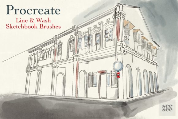 Download Procreate Line &amp; Wash Brush Set - Procreate line Collection