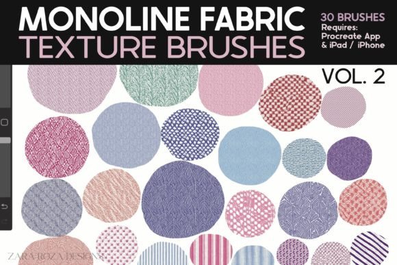 Download Procreate Fabric Monoline Brushes Vol. 2 - Brushes Collection