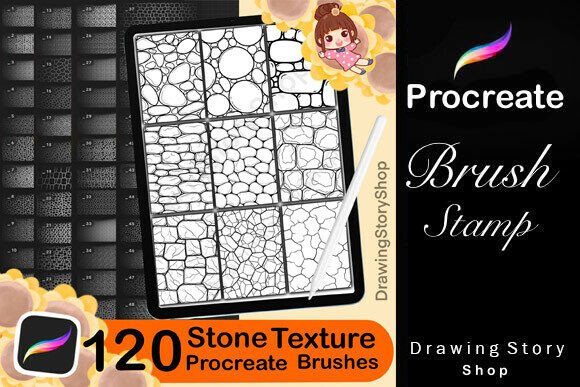 Download 120 Procreate Manga Stone Texture Brush - Texture brush Collection