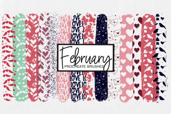 Download February Procreate Pattern Brushes - Brushes Collection