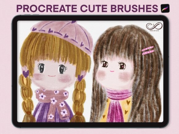 Download Cute Illustration Brushes for Procreate - Brushes Collection