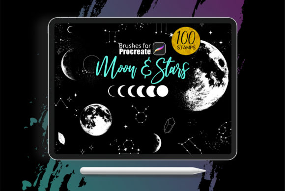 Download Procreate Brushes - Moon and Stars - Brushes Collection