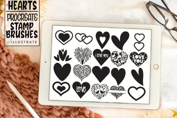 Download Heart Stamp Brushes for Procreate - Brushes Collection