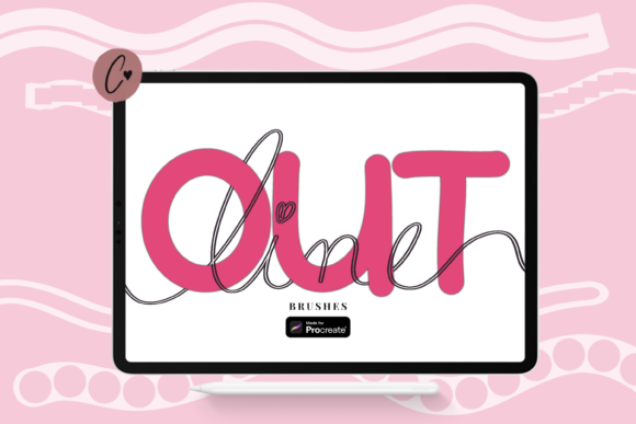 Download Outline Procreate Line Brushes - Procreate line Collection