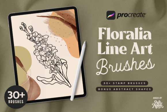 Download Procreate Floralia Line Art Brushes - Brushes Collection