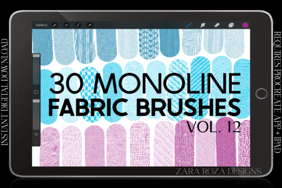 Download Procreate Fabric Texture Brushes Vol. 12 - Texture brush Collection