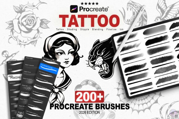 Download 200+ Procreate Tattoo Brushes - Brushes Collection