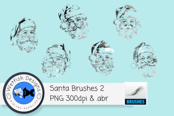 Download 6 High Resolution Santa Brushes - Brushes Collection