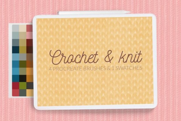 Download Crochet Brushes. Knitted Background - Brushes Collection