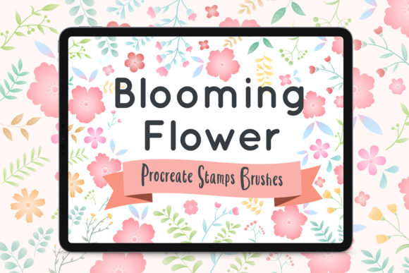 Download Procreate Stamps Brushes Blooming Flower - Brushes Collection