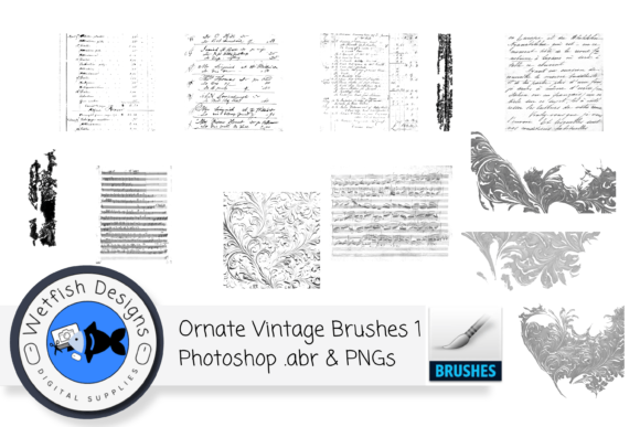 Download 12 High Resolution Vintage Brushes - Brushes Collection