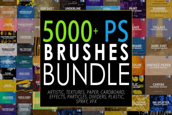 Download 5000+ Photoshop Stamp Brushes Bundle - Brushes Collection