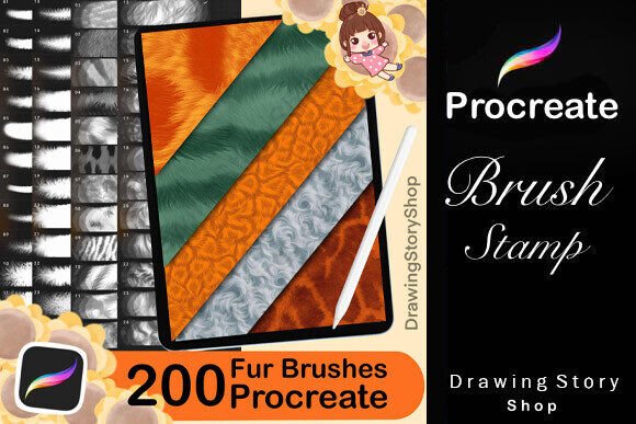 Download 200 Procreate Fur Textures Brushes - Brushes Collection