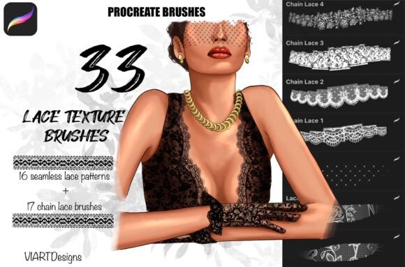 Download Lace Texture Brushes for Procreate - Texture brush Collection