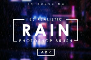 Download 25 Realistic Rain Brushes - Brushes Collection