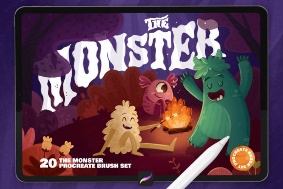 Download The MONSTER: PROCREATE BRUSHES - Brushes Collection