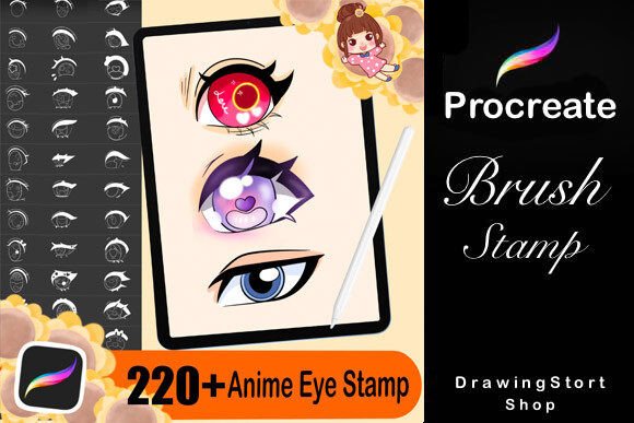 Download 220+ Procreate Anime Eye Stamps Brushes - Brushes Collection