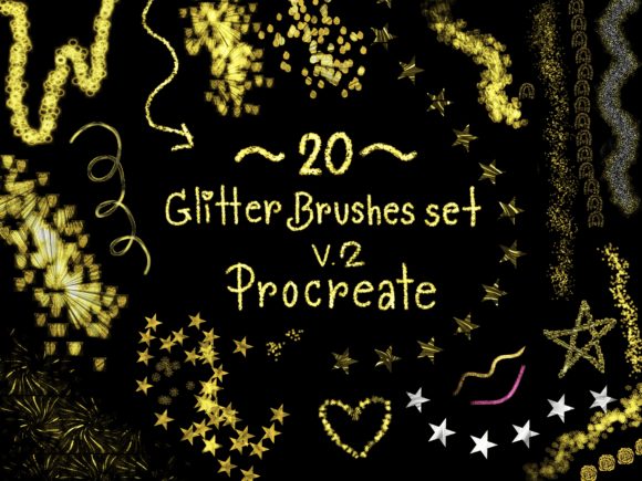 Download 20 Glitter Brushes (set V.2) - Brushes Collection