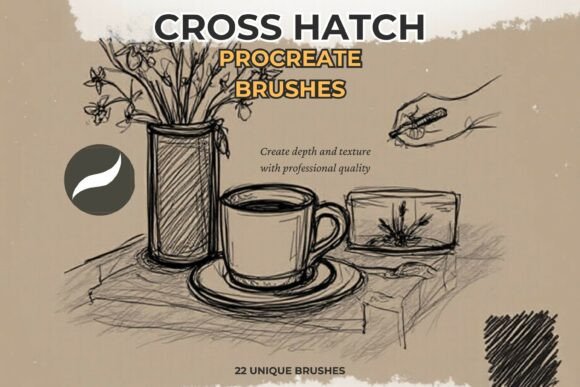 Download Cross Hatch Procreate Brushes X22 - Brushes Collection