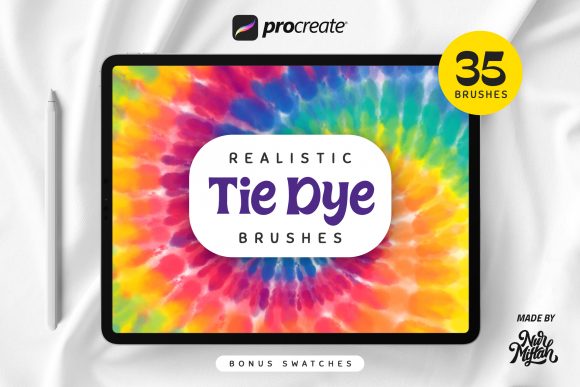 Download Procreate Realistic Tie-Dye Brushes - Brushes Collection